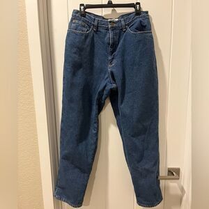 Vintage L.L. Bean Fleece Lined Medium Wash Jeans Size 14